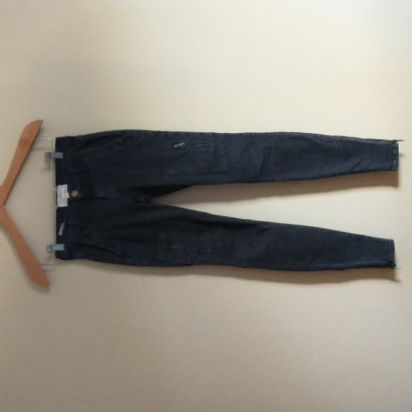 Anthropologie Current Elliott Cargo Skinny Jeans Black Size 23 - Picture 13 of 14